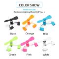 3 IN 1 Portable Mini Fan Mobile Cell Phone Fan For Iphone Lighting Xiaomi Sansmung Android Type C Micro USB Small Fan Attachment. 