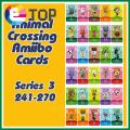 【ETOP】 (241-270)Animal Crossing New Horizons Amiibo Card For Switch 3DS Game Lobo Card Set Series(241-270). 