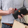 Large Size Fireproof Money Bag Fireproof Multiple Compartments Secure Lock Waterproof Safe  Material Portable Design Cash Box for Home Security Traveling Business Professionals Financial Documents. 