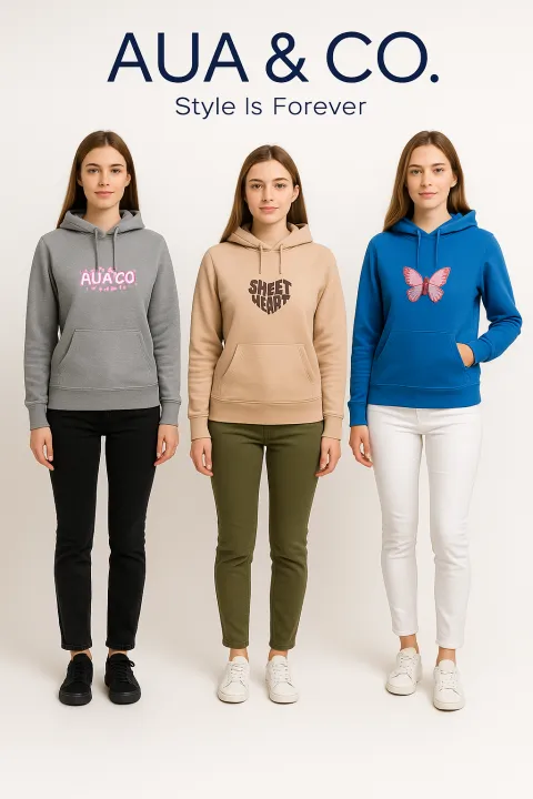 Bundle of 3 Women's Winter Hoodies – Premium Fleece with DTF Print ...