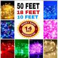 Fairy Lights Decoration String Light For Decoration Party Lights 10/18/50 Feet Long / LED strip lights / home string lights / 14 aug lights/ decoration lights/ Celebration lights/ birthday party light/ bridal light/ best for anniversary/ new year lights. 