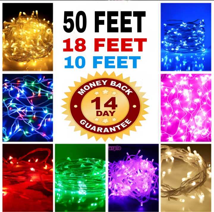 Fairy Lights Decoration String Light For Decoration Party Lights 10/18/50 Feet Long / LED strip lights / home string lights / 14 aug lights/ decoration lights/ Celebration lights/ birthday party light/ bridal light/ best for anniversary/ new year lights
