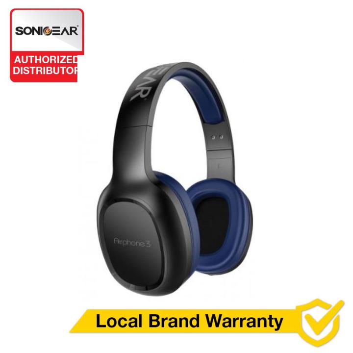 SONICGEAR AIRPHONE III BLUETOOTH HEADPHONES-Black