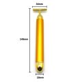 24K Gold Roller Vibrating Facial Massager Slimming Facial Skin Beauty Bar Pulse Firming Face Massage Lift Tightening Wrinkle Bar. 