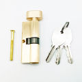 Golden door handle lock cylinder, door lock cylinder. 