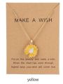 Korean Fashion Flower Pendant Choker Necklace for Women & Girls – Trendy White & Yellow Design. 