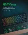 BLACK SHARK  SIXGILL K4 60% MECHANICAL KEYBOARD GAMING BLUE SWITCH FULL RGB WIRED PROGRAMMABLE (BLACK). 
