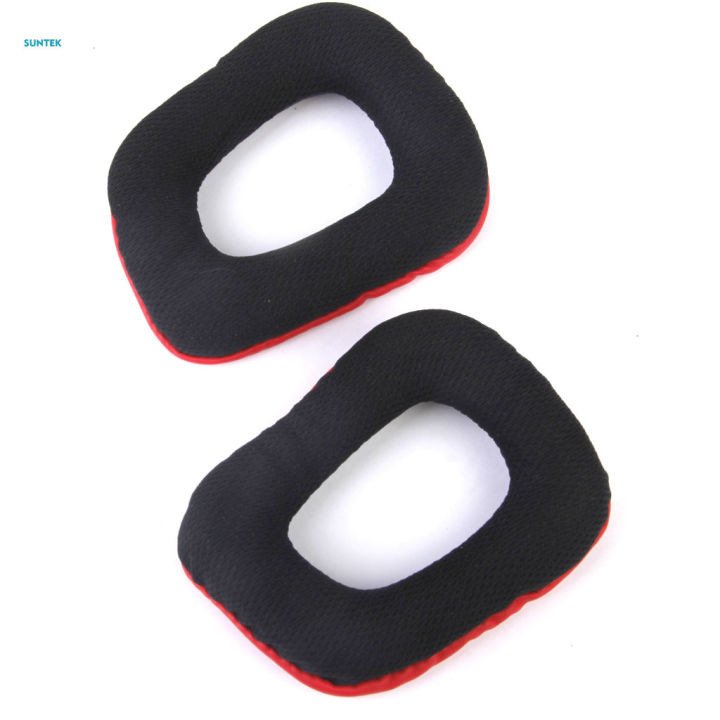 2Pcs Ear Pads Cushions Cover for Logitech G35 G930 G430 Headphone Red+Black