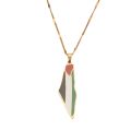 Stainless steel Palestinian Gaza map flag necklace. 