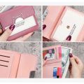 【High-quality】 New Fashion Small Short Wallet Foldable Cute Mini Wallets Cat Shaped Buckle Personality Women Purses.