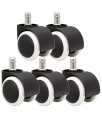 wheels / casters - set of 5 - all kinds of revolving chairs office chair/computer chair/executive chair. 