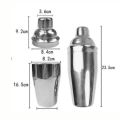 750ml Stainless Steel Cocktail Shaker Mixer – Professional Bartender Tool for Wine, Cocktails & Mixed Drinks – Durable Bar Set Kit for Home or Commercial Use. 