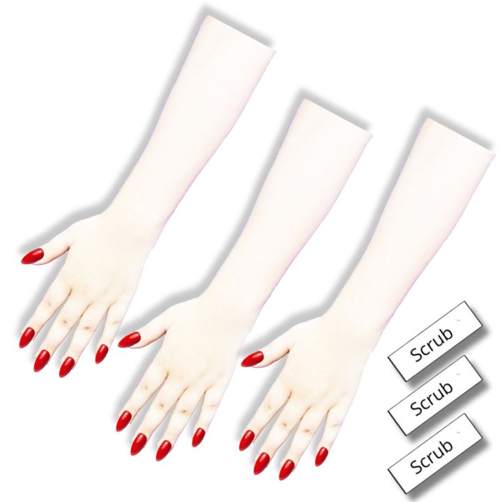 High Quality Reusable Mehndi Practice Hand For Henna Practice - 3 Bridal hand  With  3 Scrubs