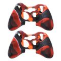 2X Silicone Cover Case Skin for Xbox 360 Controller Camo+Black. 