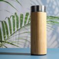 (Pack Of 1) Travel Bamboo Vacuum Flask With Tea Strainer 500ml Flask Botttle. 