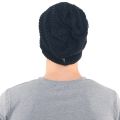 Mens Slouchy Long Beanie Knit Cap for Summer Winter Oversize black. 