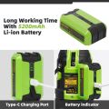 Laser Leveler Green Beam Multi-Line Huepar -Four Vertical and One Horizontal Lines with Down Plumb Dot -Alignment Self-leveling Cross Line Laser Tool -360° Rotating Base, Hard Carry Case Included L141G. 