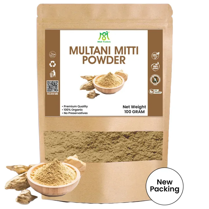 Multani%20Mitti%20Powder%20/%20Fuller%20Earth%20Mud%20100g%20-%20Image%202