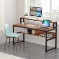 Office Table Work Desk Computer Laptop Table with Storage Shelves Study Table. 