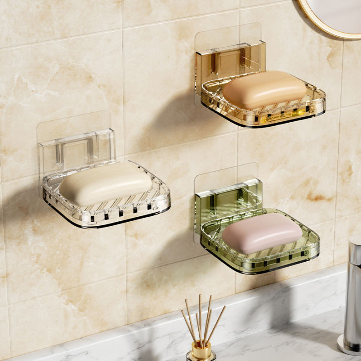 Drainage Soap Box Without Punching And Pasting Wall-mounted Soap Rack ...