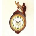 Haxing Brown Double Clock. 