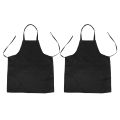 Apron Bib-2 X Kitchen Apron Bib One Size-Black. 
