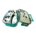 ARSH- Stainless Steel Lunch Box with Spoon 3-Compartments SUS304 Vacuum Inner Compartments Lunch Box. 