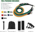 11 Pcs Resistance Bands Set, Exercise Bands with Door Anchor, Handles, Waterproof Carry Bag, Legs Ankle Straps for Resistance Training, Physical Therapy, Home Workouts. 