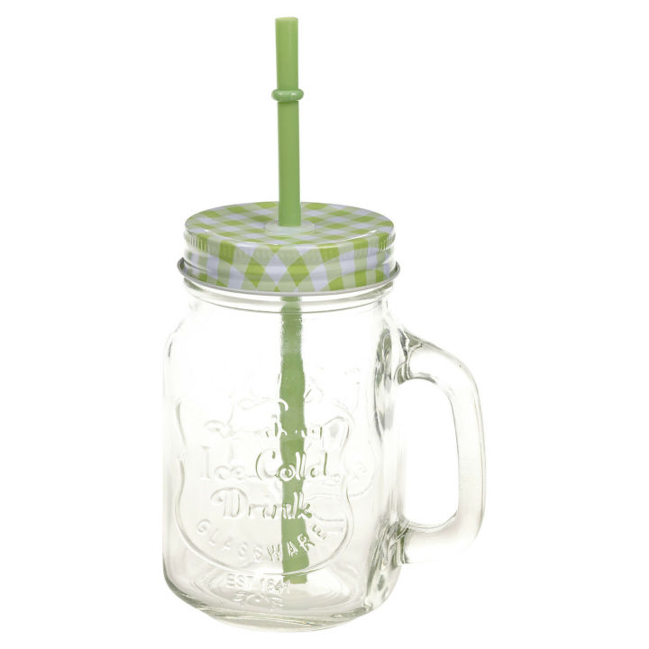 Pack%20of%202%20Mason%20Jar%20Heat%20Resistant%20Glass%20Fruit%20Juice%20Cups%20With%20Lid%20And%20Straw%20-%20Image%205