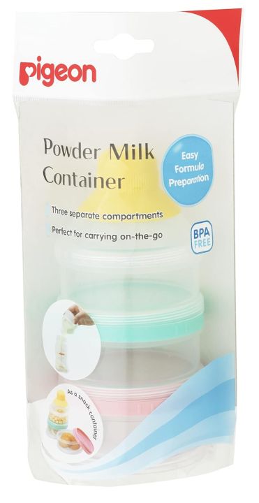 Pigeon Powder Milk Container Clear