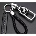 1Pieces Car Keychain Creative Alloy Metal Keyring Key Chain Ring Gift For Peugeot Logo 206 207 307 4008 Rcz 5008. 