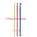 2.75mm Gold Afghan Tunisian Aluminium Crochet Hook Set Knitting Needle Hand Knit. 