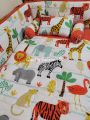 CS-675: Lion & Zebra Cot Bedding Set. 