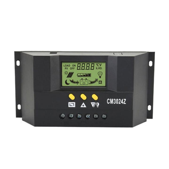PWM 30A Smart Solar Charge Controller 12V 24V with LCD Display