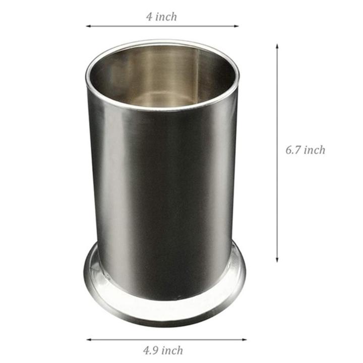 2X Stainless Steel Straw Holder, Counter-Top Straw Dispenser