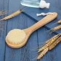 Natural Bristle Bath Brush Exfoliating Wooden Body Massage Shower Brush SPA Woman Man Skin Care Dry Body Brush. 