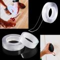 Nano Tape - Multipurpose Nano Double Sided Tape - Washable Traceless Clear Adhesive Tape,Multipurpose Removable Adhesive Silicone Transparent for Paste Photos Fix Carpet Mats etc (16.5ft/5m). 
