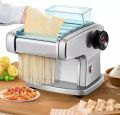 Techmanistan Electric Pasta Machine, Noodle Maker, Stainless Steel Pasta Maker Machine, Pasta Roller Machine, for Spaghetti Ravioli Home Use, Silver, 135W. 