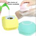 Silicon Bath Body Brush, Exfoliating Body Scurb Brush with Soap Dispenser, 2 in 1 Ultra Soft Bath Sponge Shower Brush and Body Massager, Baby Shower Brush, Shampoo and Gel Dispenser, Loofah Brush, Body Cleaning Scrubber for Man, Women and Children. 