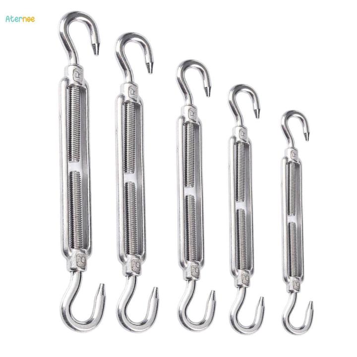 Tensioner Shade, Sail Hardware Kits, Adjustable Turnbuckles Hook Wire Rope Tension for Tree, Fence Posts, Patio, Square Rectangle Shade Sail Lawn