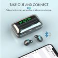 HLstar® F9 Airbuds TWS Bluetooth Headset 9D Stereo Sound TWS Bluetooth Earphones Wireless Headphones Sports Waterproof Handfree Earbuds. 