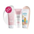 Glass Skin Trio (50ml) Anti-aging |  SPF 60 sunscreen | Korean glass skin | deeply cleanses pores | controls oil | reduces wrinkles | dark circles | acne scars | brightens |  rejuvenates | radiant | glass-skin glow | Perfect for all skin types. 