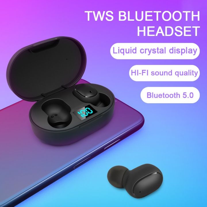TWS E6S Earbuds Smart Display Wireless Earphone Bluetooth