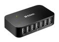 D-Link 7 Port USB 2.0 Hub including 7 Fast Charging Ports mini USB 2.0 Port and 5V/3A Power Adapter. 