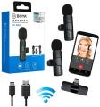 WIRELESS MIC K9 Dual Microphone Mic Plug & Play USB Type C Plug Wireless Lavalier Microphone | Mini Lapel Microphone Wireless Mic For Recording YouTube_Facebook_ Interview Auto Sync Noise Reduction NO APP or Bluetooth Needed- Dual Mic. 