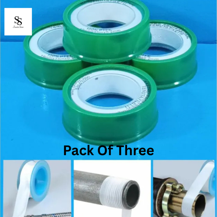 PTFE Teflon Thread Seal Tape – White Plumber T Tape for Leakproof Sealing – Pipe Joint Tape for Plumbing, Gas, Water Fittings – Easy Use – SanitoStore