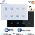 8 Gang Smart WiFi wall touch switch. 