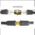 Pressure Washer Pipe Extension Connector For M22-15mm Pipe - Brass Hose Joiner For 2 Pressure Pipes. 