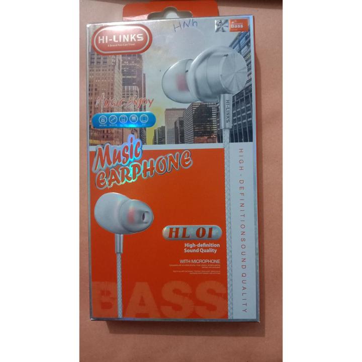 Hi-Link Music Earphone HL-01, HL-02,HL-04 Best Quality Bass Head Phone