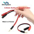 1PCS - Male to 2 Female Aux Audio Cable Y Splitter 3.5 Jack Stereo Plug Adapter For Headphone Computer Cable. 